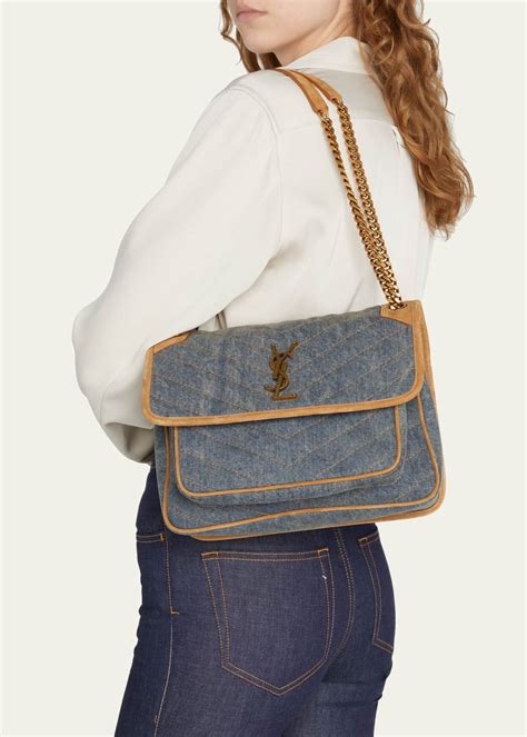 ysl denim bag|denim ysl handbag.